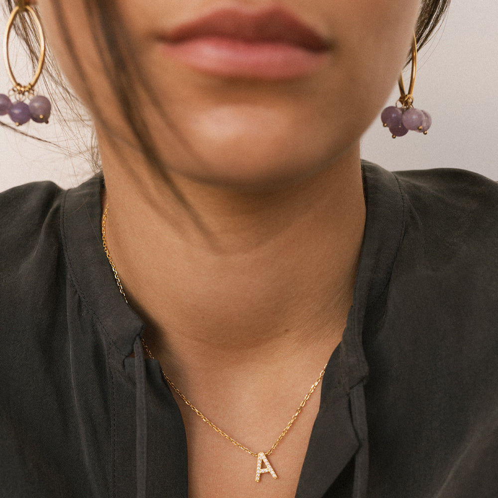 Arya Gold Letter Necklace