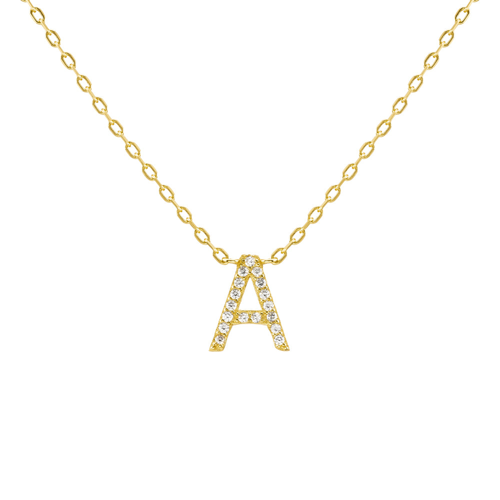 Arya Gold Letter Necklace