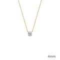 Silver Cz Gold Necklace