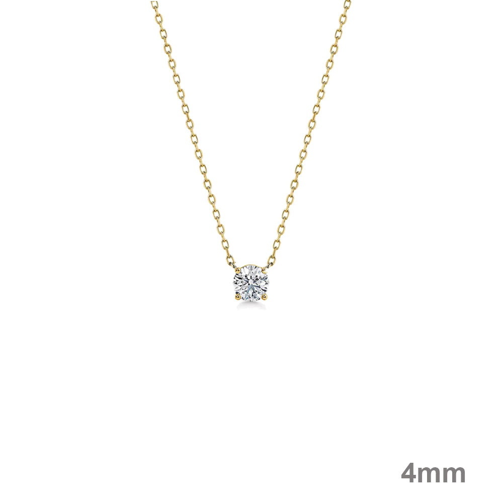 Silver Cz Gold Necklace