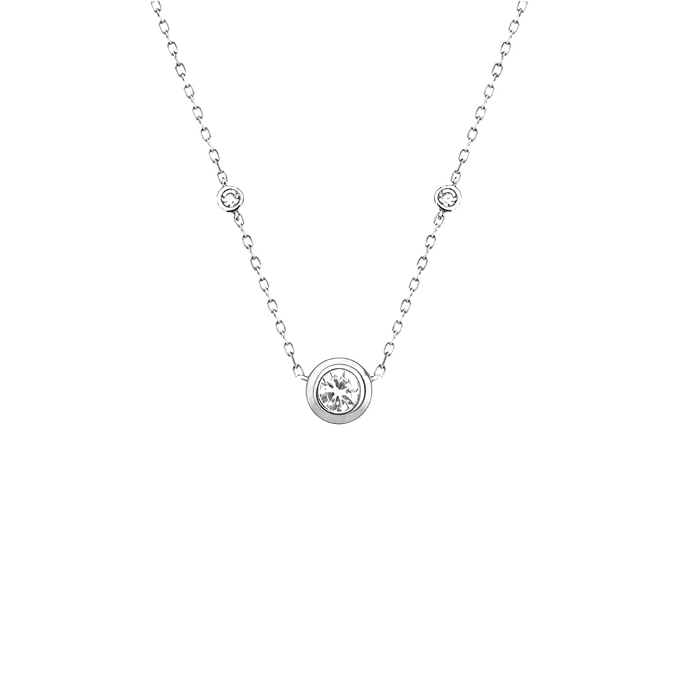 Simona Solitaire Bezel Pendant