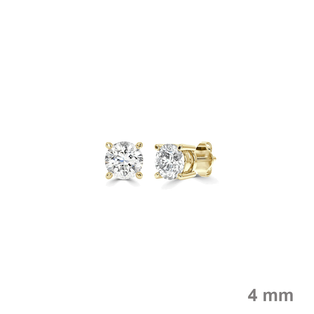 Silver Cz Gold Earrings