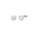Simona Solitaire Bezel Earring