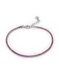 Ruby Cz Sterling Silver Tennis Bracelet