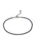 Blue Saphhire Cz Sterling Silver Tennis Bracelet