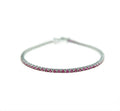 Sterling Silver Ruby Cz Tennis Bracelet
